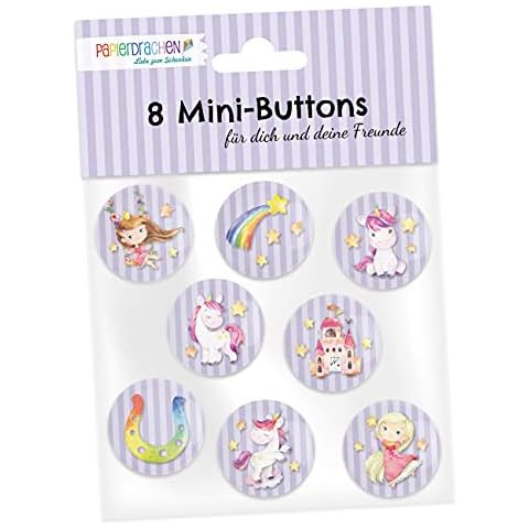 Papierdrachen 8 Mini Chapas para Regalo de Cumpleaños Cover