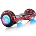 Hoverboard, Hoverboard Premium de 6.5 "- Altavoz Bluetooth - Potente Motor Dual - LED - Patineta eléctrica Self Balance Scooter (Fuego)