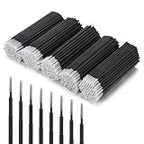 500 Pcs Spoolies Micro Brushes for Lash Mini Brush Disposable Applicators Black