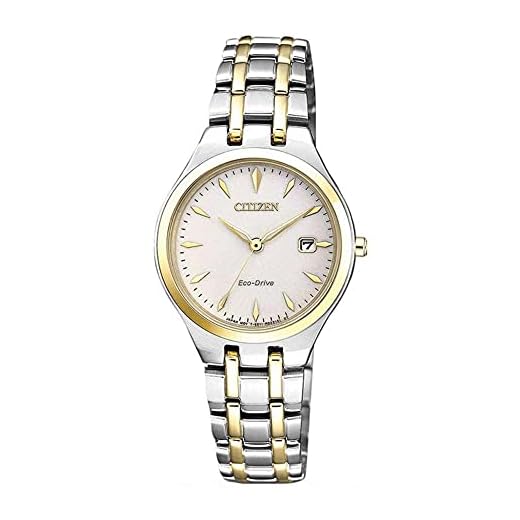 Citizen Reloj Analogico para Mujer de Energía Solar con Correa en Acero Inoxidable EW2484-82B