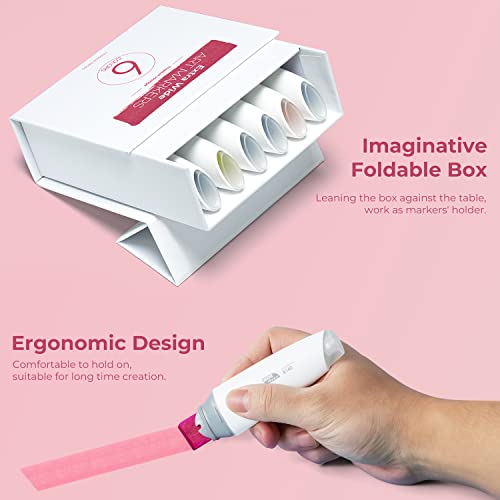 Ohuhu 320 Colors Chisel & Fine Double Tipped Art Markers Set Extra Wide Board Tip 6 Colors Of Tropical Vintage Bundle #TOP3