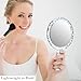 YEAKE Hand Mirror,Double-Sided Handheld 1X/5X Magnifying Mirror with Handle, Handle Makeup Mirror,Acrylic, 6.1