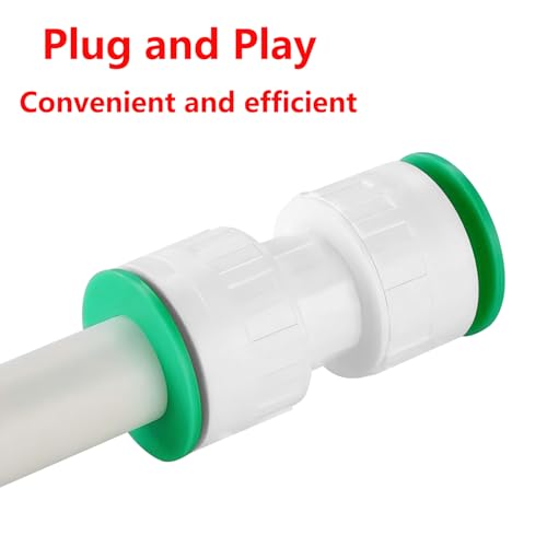 Ctyjia 1 Stück Kunststoff Gerade Schnellanschluss, 20mm PPR Water Schnellverbinder, Rohrschlauchbeschläge für PPR PE PVC Rohre