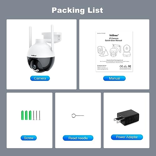 Image of Srihome SH045 Full HD 1920 * 1080p WiFi IP Camera WiFi Home Security CCTV Camera Pan & Tilt 2 Way Talk Color Night Vision Sleep Mode AI Motion Detection Supports MicroSD Card Upto 128GB