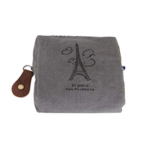 Preisvergleich Produktbild ppactvo Portemonnaie Reißverschluss Münzen Taschen Tragbare Kopfhörer Tasche Retro Canvas-Geldbörse Wasserdichter Reißverschluss-Waschbeutel Süße Lunchpaket c