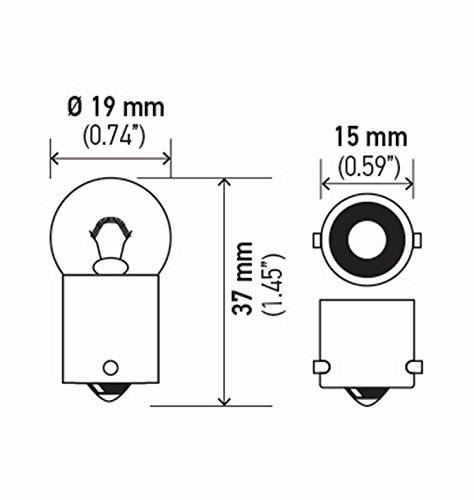 Hella 5637 24V 10W bombilla de navegación e interior miniatura 2
