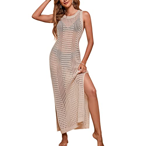 Vestido feminino sem mangas, roupa de banho, biquíni, tanquíni, saída de praia havaiana, regata, Q-2