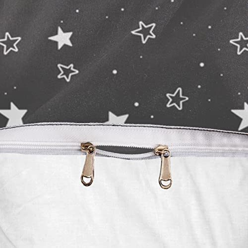 Housse de couette douce étoiles parure de lit 3 pièces finitions soignées - 7