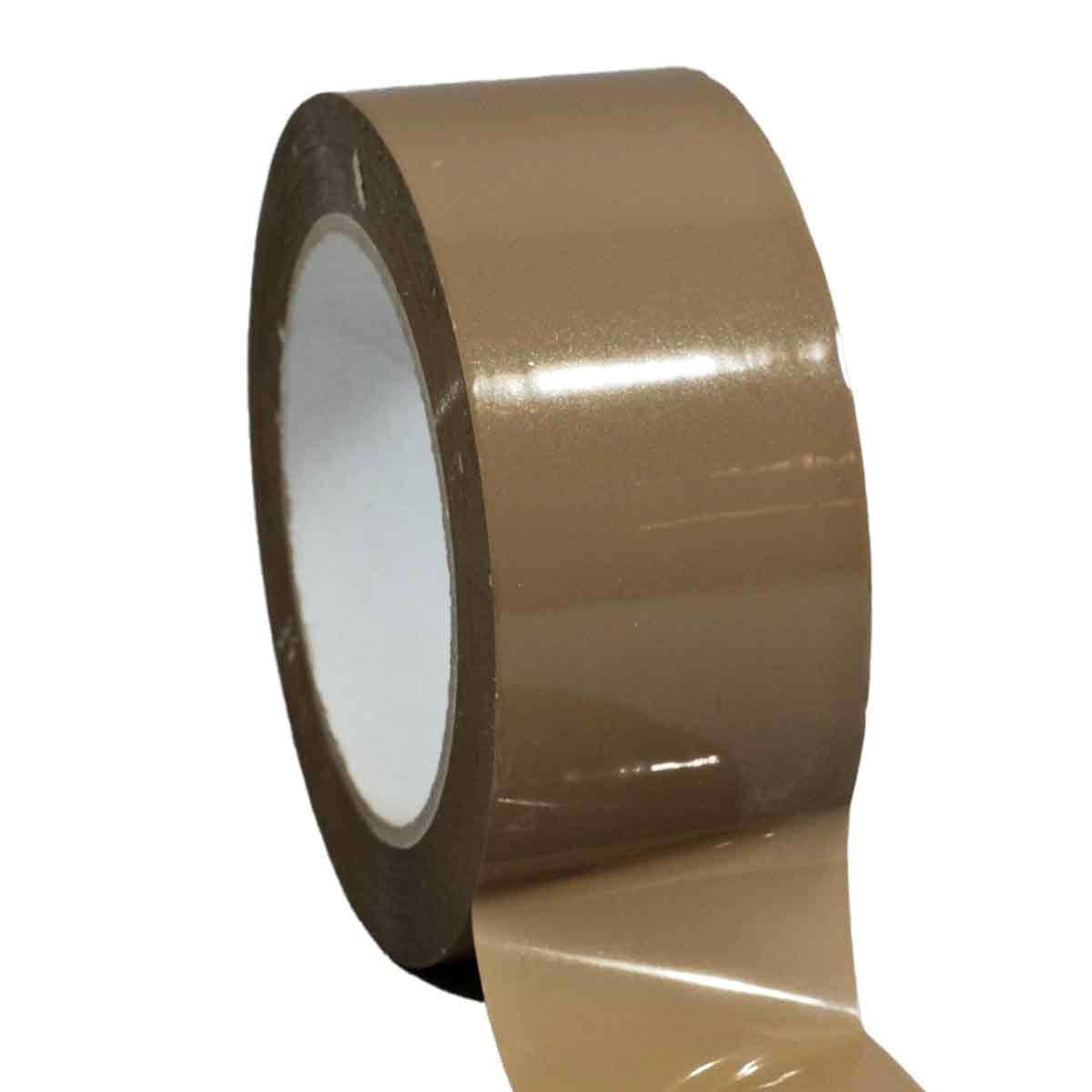 Tecplast Nastro da Imballaggio in polipropilene avana 28μ - Nastro adesivo per spedizione marrone 48 mm x 100 m - Set da 36