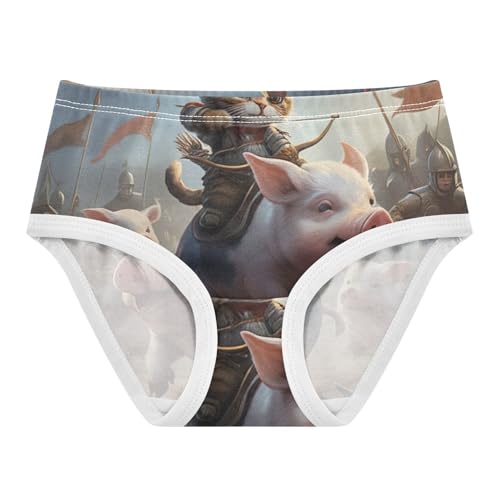 Fantasy Cute Kitten Pig Cute Panties Girl Toddler Girls Underwear Cotton Print Kids Briefs Undies 2t