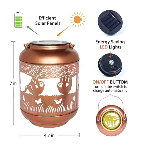 Lanternes solaires suspendues étanches pour éclairage extérieur de jardin - 6