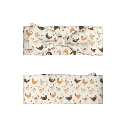 Cute Countryside Chicken Print Baby Girl Bows Headbands Baby Girls Newborn Headbands Infant Toddlers 0-6 Months2