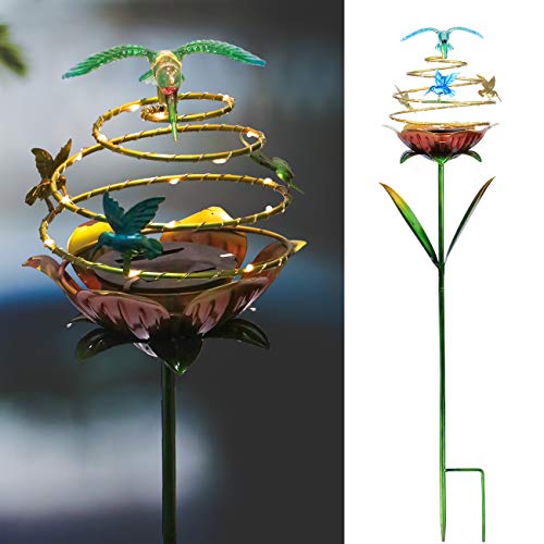 Afirst Solar Lights Outdoor Flowers Waterproof Garden Stake Flower Light for Garden, Lawn, Patio, Field Path (Red)