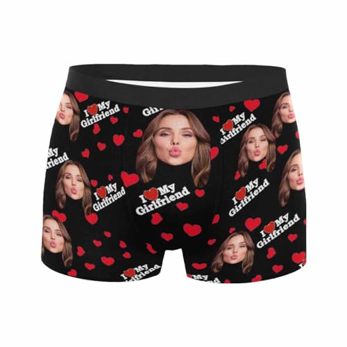 Custom Men's Underwear Boxer Briefs with Face Personalized Underwear Valentines Wedding Gift for Men Husband