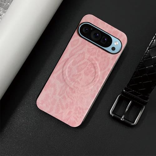 Custodia magnetica per Google Pixel 6 leopardata compatibile con MagSafe 6 leopardato in morbido e colore: rosa silicone pelle sintetica tpu