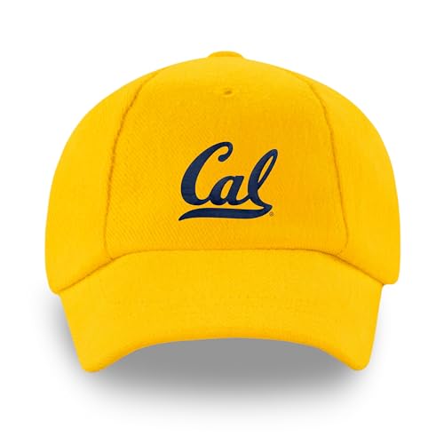 Creative Knitwear California Golden Bears UC Berkeley Newborn Unisex Baseball Cap Gold Solid Embroidered Logo - Size 0-6 Months