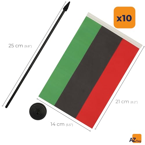 Drapeau table afro-américain 21x14 petit drapeau de bureau africain américain