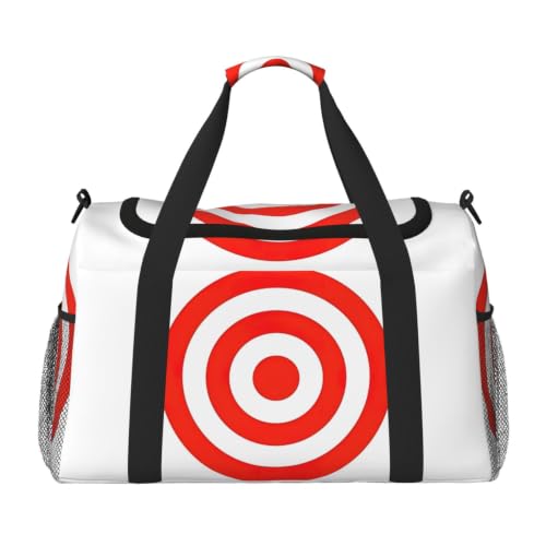 Image of OAZCVBNN Design Target Print Women Men Hand Tote Lightweight Foldable Versatile Business Travel Shoulder Bag