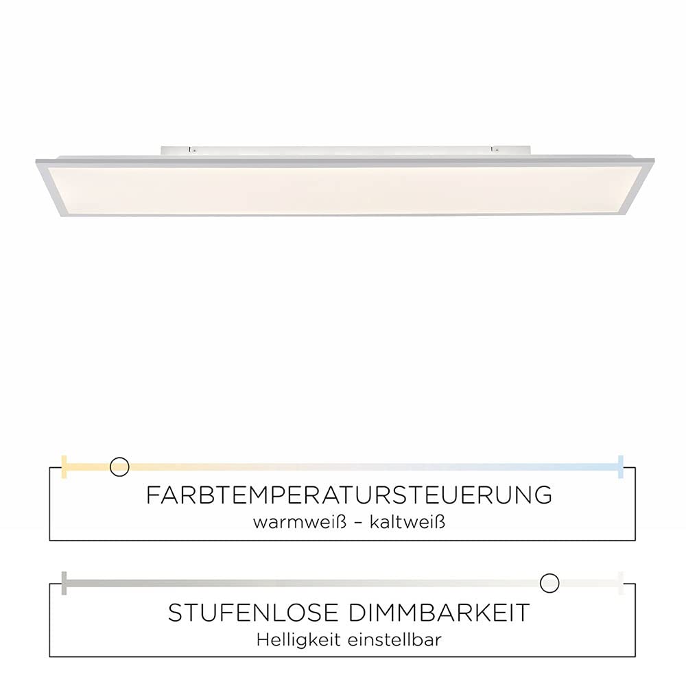 SellTec LED Panel Deckenleuchte dimmbar Fernbedienung CCT warmweiß kaltweiß | Deckenlampe mit indirekter Beleuchtung, Farbtemperatur mit Fernbedienung einstellbar, warmweiss - kaltweiss