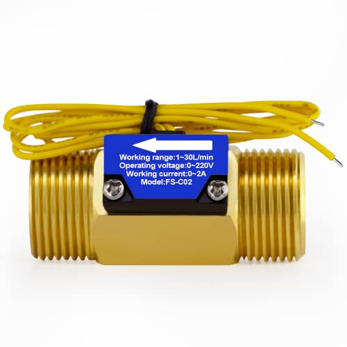 Débitmètre eau G3/4" BSP DIGITEN FS-C02 capteur de flux 220V pour chauffage