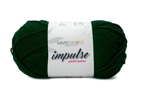 Image of WOAFashions Impulse Hand Knitting & Crochet Yarn, Premium Acrylic, 4 : Medium (Rain Forest) (100gms / 3.5oz / 200mtr / 218yds)