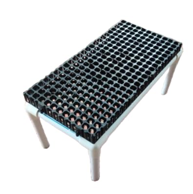 Single Step Strong and Durable UPVC Stand | 2ft -20x10x8 Inches with 30mm Drain Cell | Plants Stand for Outdoor, Indoor, Balcony, living room, with ultra heavy load capacity (Rectangle Black and white) (B0D93Q5K4W) Amazon Price History, Amazon Price Tracker