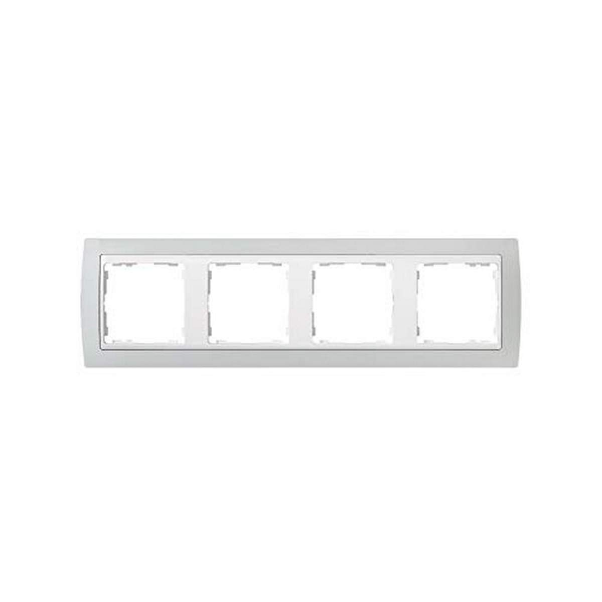 Cadre 4 postes gris et blanc pour harmoniser votre salon contemporain