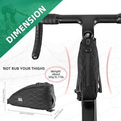 ROCKBROS Bike Frame Bag Bike Triangle Bag Waterproof Bike Saddle Bag for Cycling Accessories Pouch for Mountain Road Bike 3 Pieces Combi - Image 3