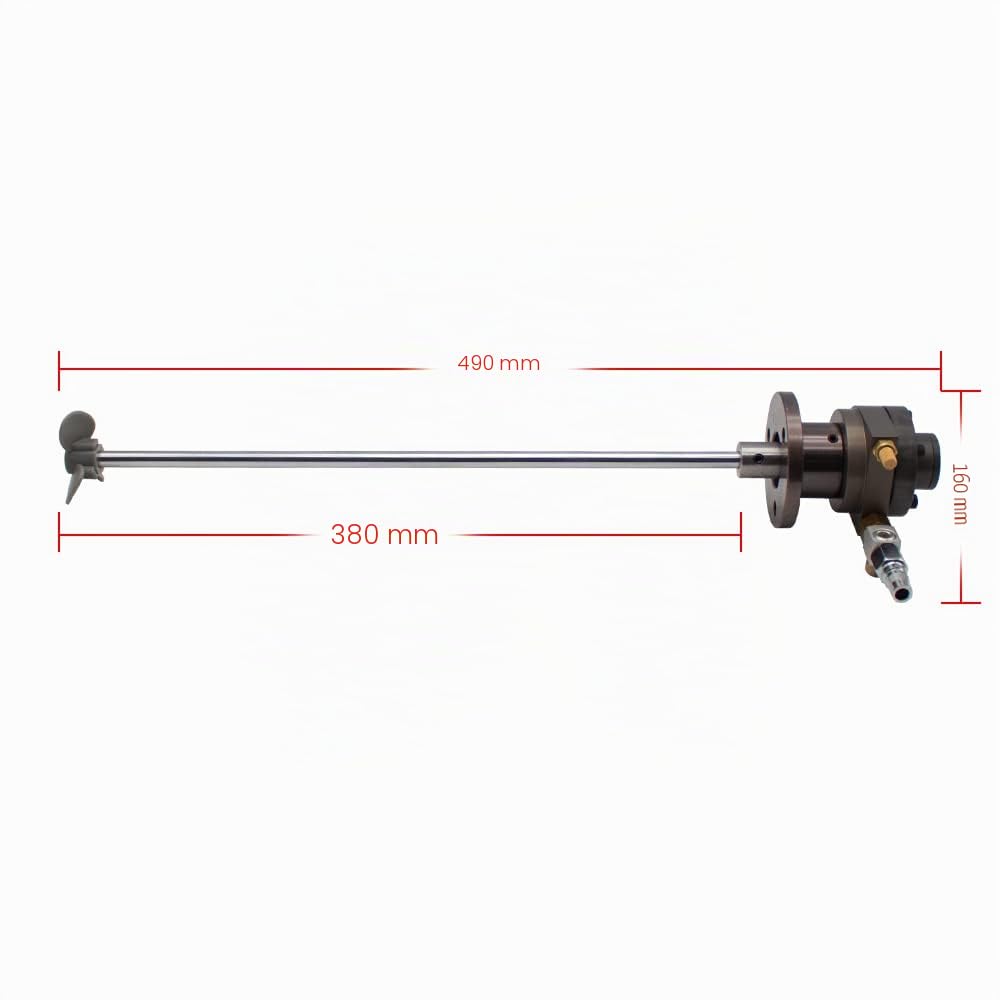 Toplionace Mezclador de Pintura de la Máquina del Agitador de Aire de 5L, 1 Ventilador Mezclador de Líquido de 1/16 HP Agitación de Pintura Agitador Industrial Neumático 1 Galón 50-6000rpm (A)