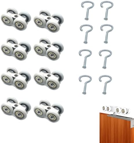 Lot De 4 Poulies Silencieuses Pour Portes Coulissantes - Roulettes Concaves, Support Renforcé, Couleur Dorée