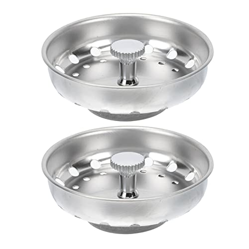 HOMSFOU 2pcs Kitchen Sink Drain Covers and Strainer Filters with Flat Head Plug Sink Hole Sealing Caps for Home Drainage