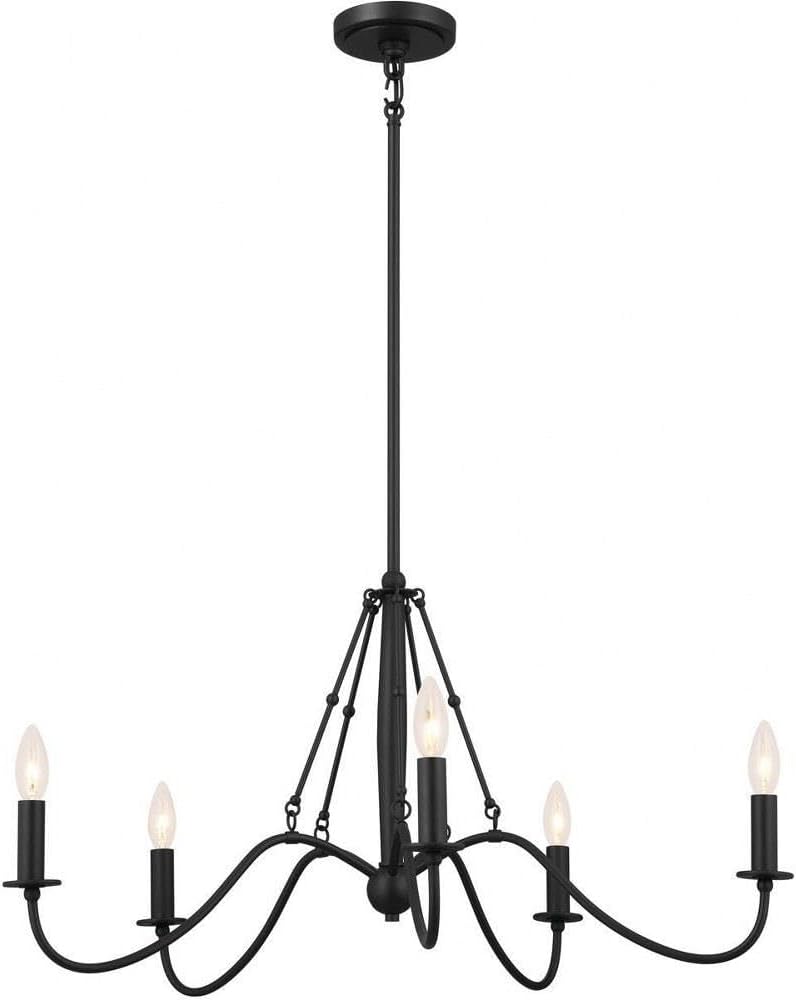 Kichler Freesia 31.2 Inch 5 Light Chandelier in Textured Black