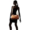 Frye-Melissa-Zip-Satchel-Leather-Handbag Frye womens Melissa Satchel Top Handle Handbag, Beige, One Size US