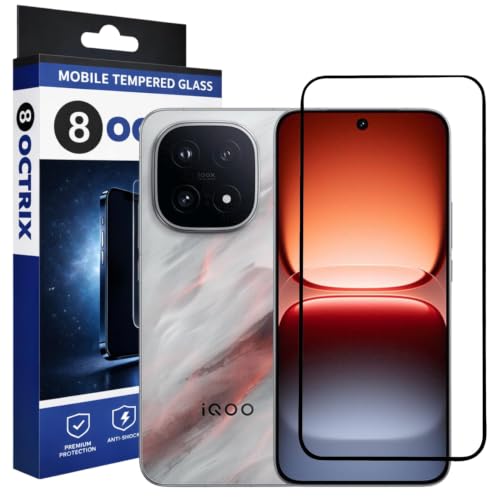 Image of Military-Grade Tempered Glass Screen Protector Compatible for iQOO 15 with Edge to Edge Coverage - Case Friendly, Anti-Scratch & Bubble-Free Installation Kit