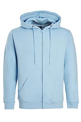 imporio 11® Women Ladies Plain Oversized Hoodie Top With Zip Hoodies Sweatshirt Top Jumper Fleece Jacket Hoodies UK 8-20 (M UK 12-14, Sky Blue)
