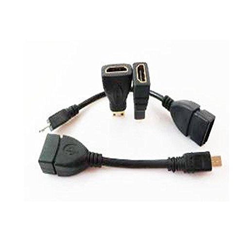 Afunta - Pack d'adaptateurs pour tablette Android : Micro USB OTF, mini USB OTG, HDMI femmelle vers HDMI mâle, HDMI devices vers HDMI standard