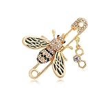 Cute Bee Brooch Crystal Enamel Brooch Insect Brooch Scarf Dress Collar Brooch Set Decorative Brooch Jewelry Accessories Gift