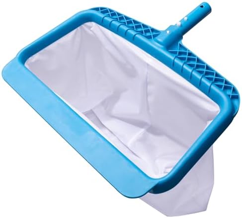 Professional Pool Bottom Skimmer Net for Cleaning Pollen Bugs, Ultra Fine Mesh Leaf Rake with Sturdy Plastic Frame