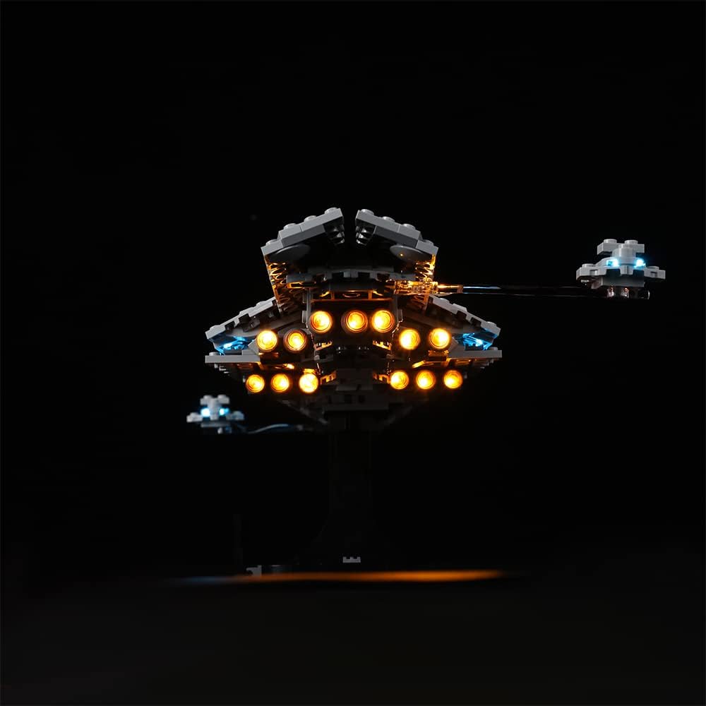 Kyglaring LED Lighting Kit (No Model) Designed for Executor Super Star Destroyer 75356 Model Building kit - Without Building Set (Standard Version)