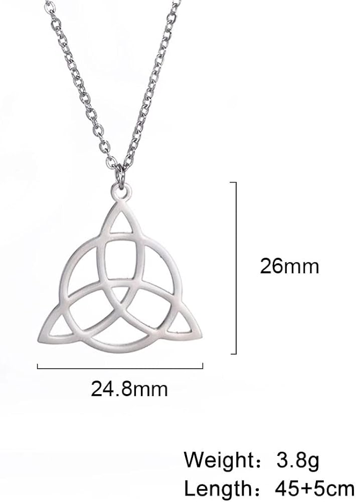 Miniatura 6 de Collar de nudo celta nudo de triquetra celta collar con colgante de trinidad collar de buena suerte nudo celta irlandés triángulo collar de dije
