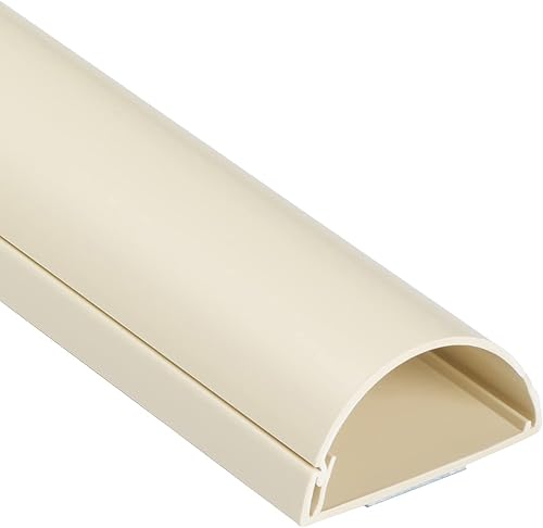 D-Line Ocultador de cables para TV, cubierta de cable semicircular para TV de montaje en pared, canaleta con bisagras de una pieza, pintable,