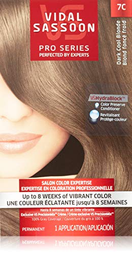 Vidal Sassoon Pro Series Hair Color, 7C Dark Cool Blonde, 1 Kit