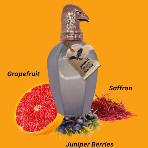 Nasr Arabic Perfume Gift Set for Women, Al Dahabi and Al Emarati, 3.4 FL OZ Each, Duo with Oud, Rose, Saffron, Patchouli, Amber, Musk, Citrus, Floral accords with Oriental Fragrance