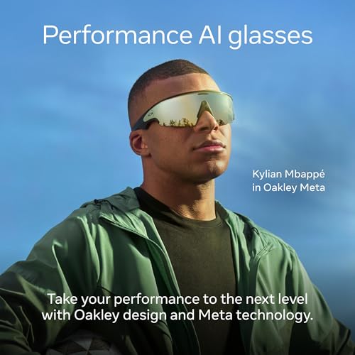 Image of Oakley | Meta Vanguard with Meta AI, Audio, Photo, Video Compatibility - Black, Prizm 24K