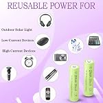 Paquet de 8 1.2V Ni-MH 2/3AAA 200mAh Batteries rechargeables pour lampes solaires (plus courte que AAA Taille)