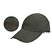 icolor Sun Hats for Men Women with Neck Flap,Foldable Sun Cap Fishing Sun Hats,Summer UPF50+ Sun Protection Ponytail Hats Army Green