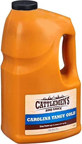 Cattlemen's Carolina Tangy Gold BBQ Sauce, 1 gal - One Gallon Bulk Container of Tangy Gold Barbecue Sauce Blend of Creamy Mustard, Sweet Molasses, and More Perfect for Glazes