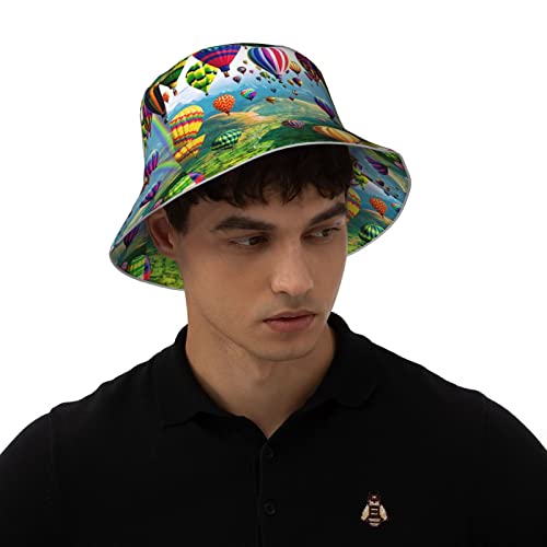 Chapeau bob réfléchissant montgolfière noir taille unique