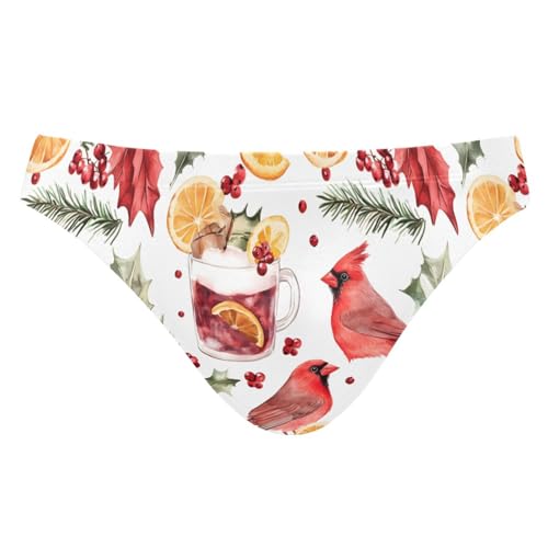 Men's Christmas Cardinals Bikini Swimsuits Swim Trunks M 202b8123
