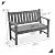 ACUEL HDPE Outdoor Bench Patio Seating 800 Lbs Capacity, Weathered Gray